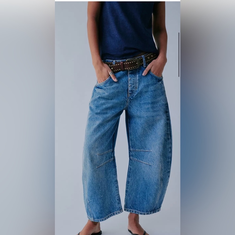 We The Free Good Luck Mid-Rise Barrel Jeans Size 29